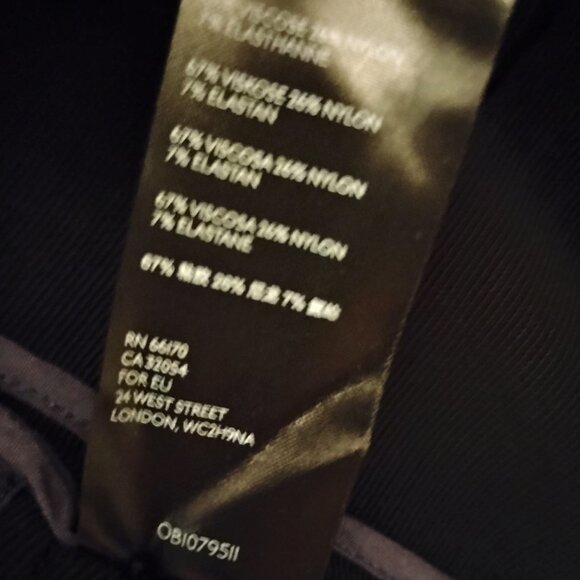 Anthropologie Women's Jacket Black Sylvia Surin Ponte Knit Notched Moto, XS - Picture 8 of 9